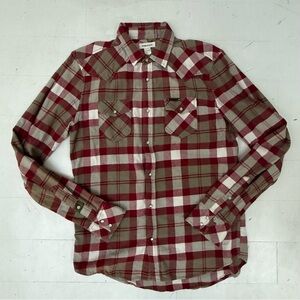 Diesel Men's Red and White Checkered Shirt Y2k Vintage Rare